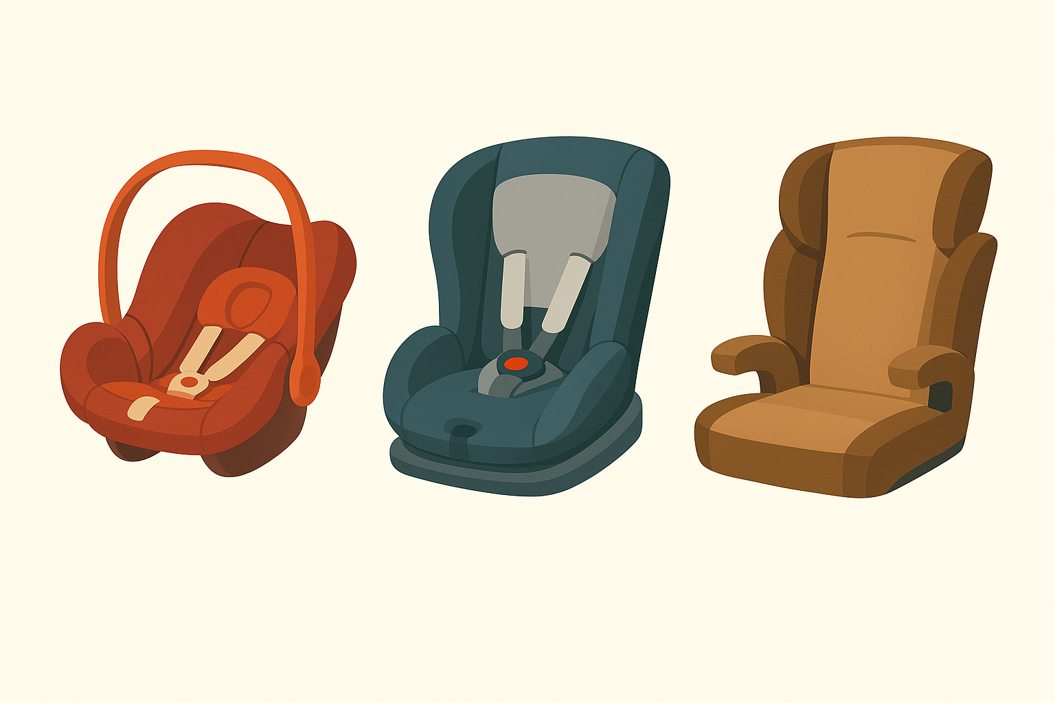 ベビーシート、チャイルドシート、ジュニアシート