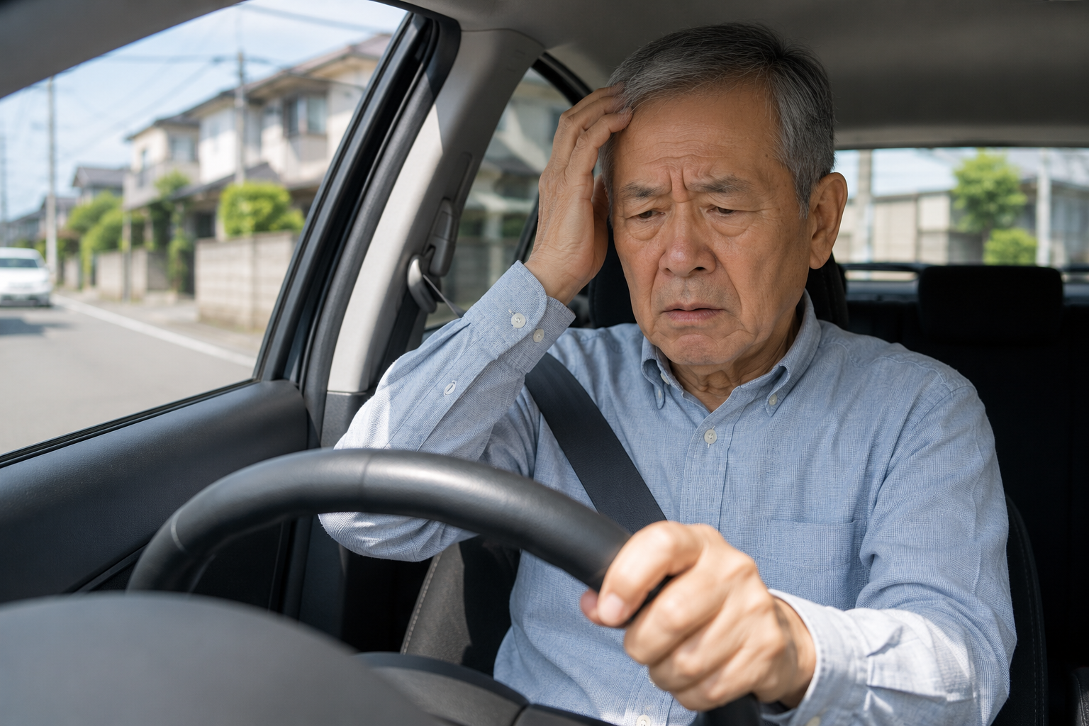 車の運転に不安を感じる高齢ドライバー